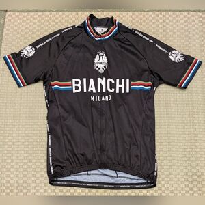 Bianchi Milano Short Sleeve Cycling Jersey Men's Size XL Made in Italy